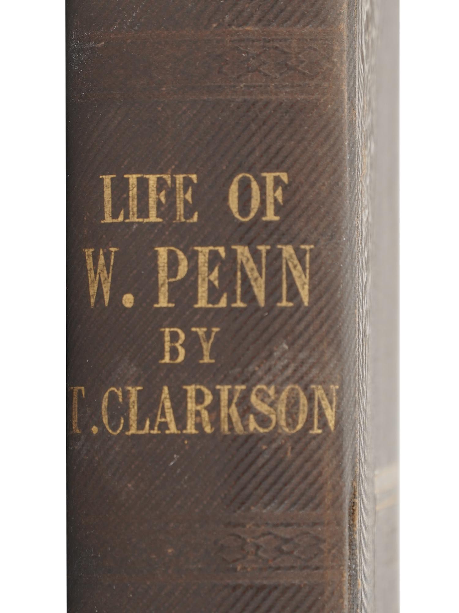 RARE ANTIQUE 1849 WILLIAM PENN LIFE QUAKER BOOK PIC-10